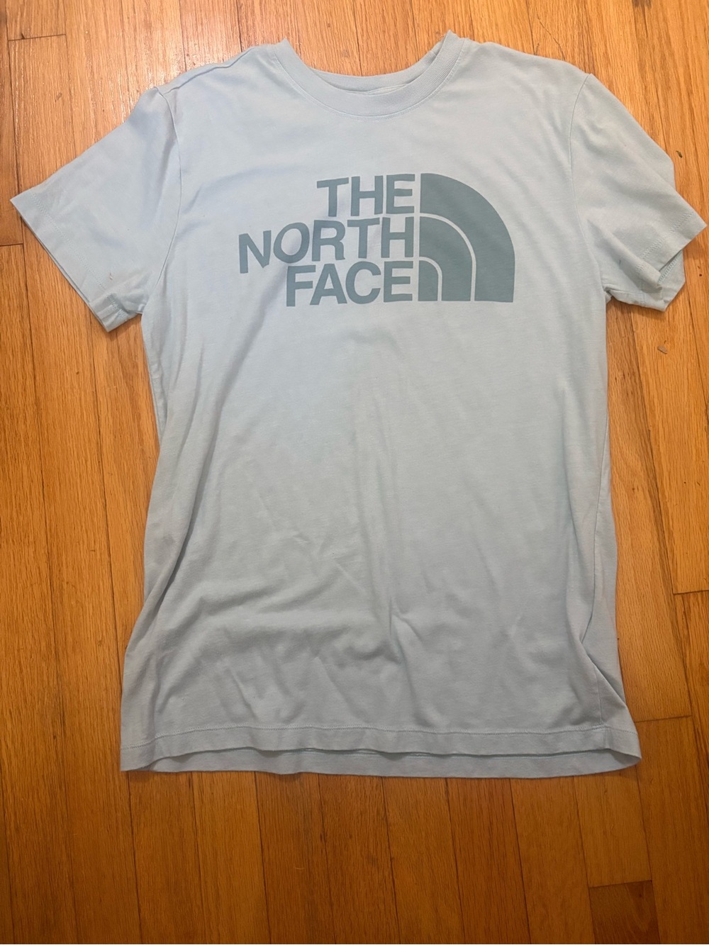 The North Face Men's Pale Blue Logo Short Sleeve Tee
